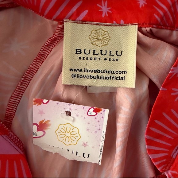 Bululu Resort Wear 3/4 Sleeve Novelty Heart Patterned Tunic Dress Cover Up NWT - Picture 3 of 4